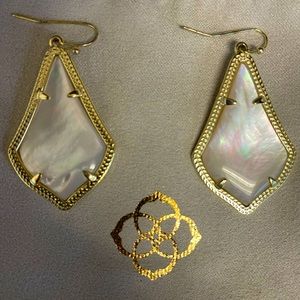 Kendra Scott Gold Mother of Pearl Earings